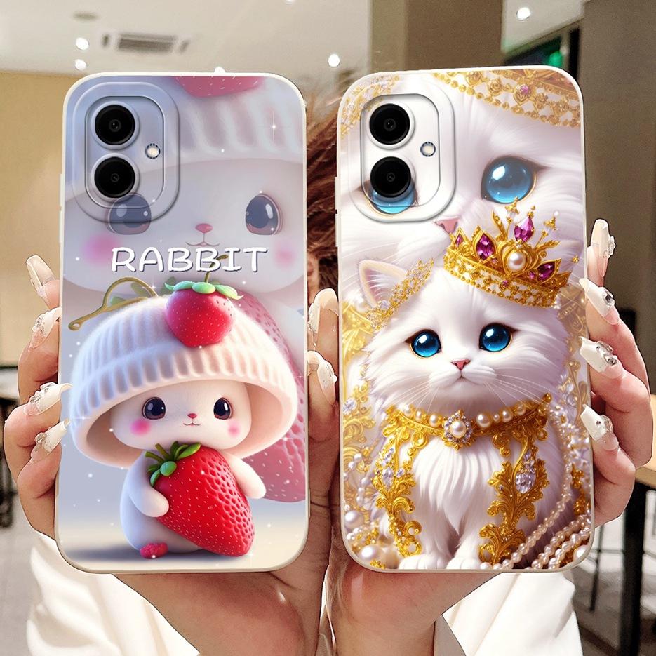 For Samsung Galaxy A06 4G Case SM-A065F Luxury Candy Painted Cover Soft TPU Phone Case For Samsung A06 A 04 05 Galaxy A05 Fundas