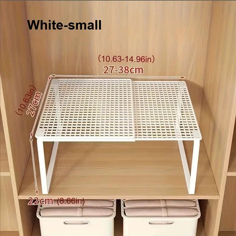 1 шт. Телескопическая штанга для шкафа - Прочная металлическая штанга для шкафа, Регулируемая высота, Вертикальная система хранения, Экономия места