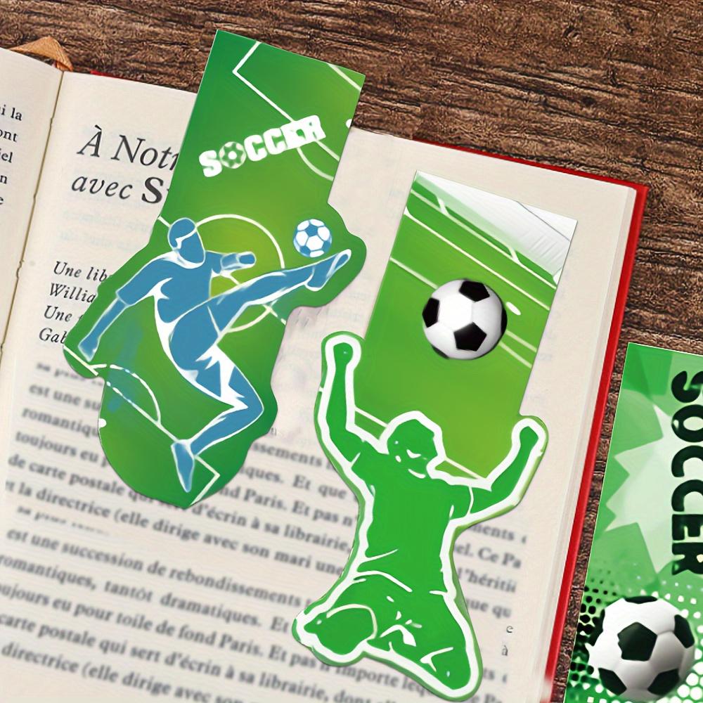 30PCS Football Bookmarks Reading Pages Books Labeling Students Creative Gifts Decorative Pages Labeling Paper Bookmarks DIY