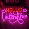 Неоновая вывеска Hello Valentine День Святого Валентина Светодиодное Неоновое Сердце Светящаяся Вывеска для Украшений Вечеринка Любовник Дом Клуб Бар