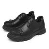Luxury Brand Men Genuine Leather Shoes Platform Casual Leather Business Work Derby Shoes Outdoor Antiskid Tooling Shoes