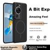 Huawei P60/P60 Pro Case Magnetic Wireless Charging Full Coverage Drop Protection Lightweight Heat Dissipation Matte Midnight Black