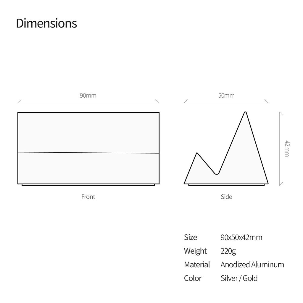 Premium Aluminum Business Card StandHolder - Simple & Modern Design Fits Brochures & Menus Ideal for Offices, Reception Desks, Restaurants, and