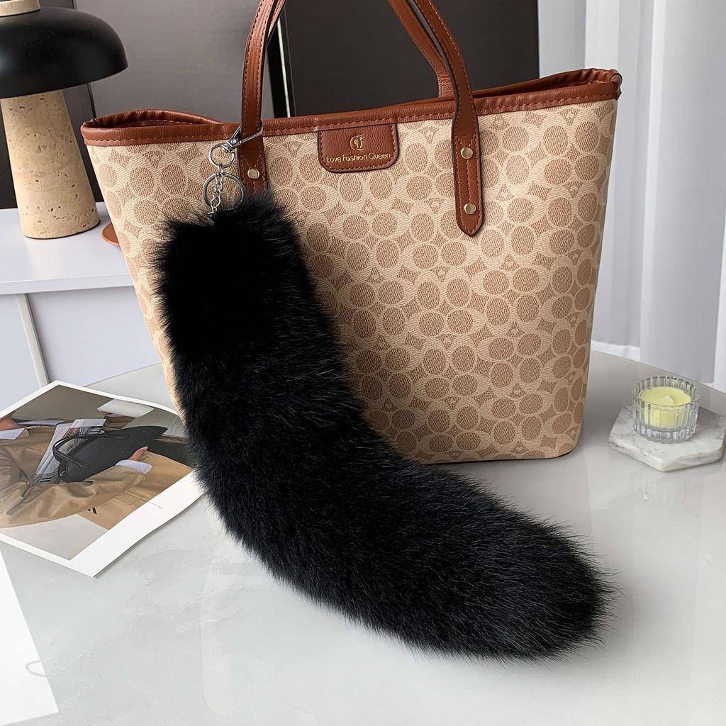 40 см настоящий лисий хвост брелок унисекс помпон кулон сумка брелок для автомобиля милые пушистые брелки для женщин сумки аксессуары подарки