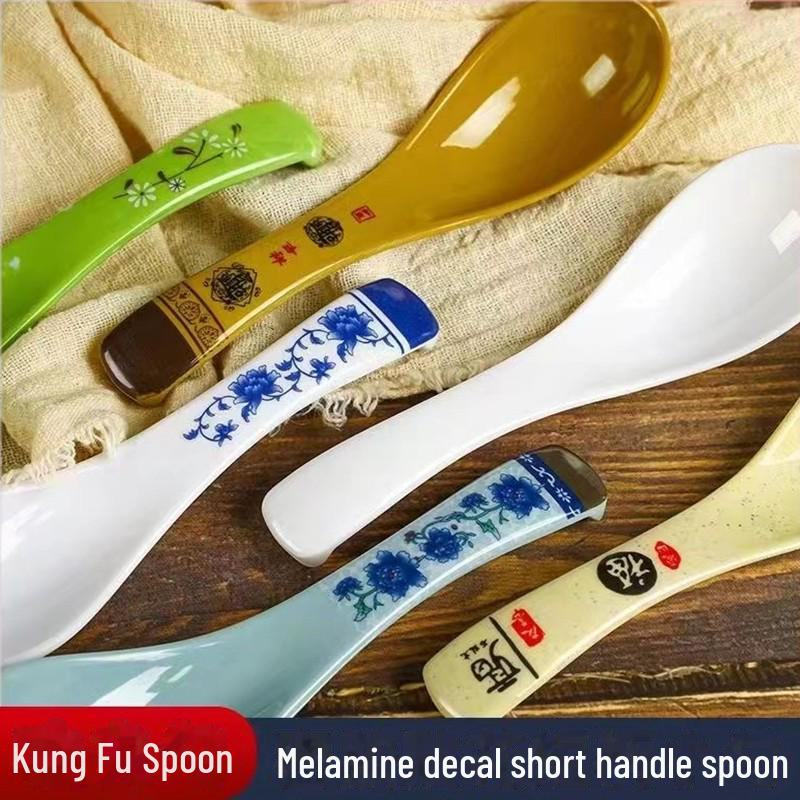Жаростойкая Небьющаяся Меламиновая Ложка для Кунг-Фу - Посуда Ресторанного Качества