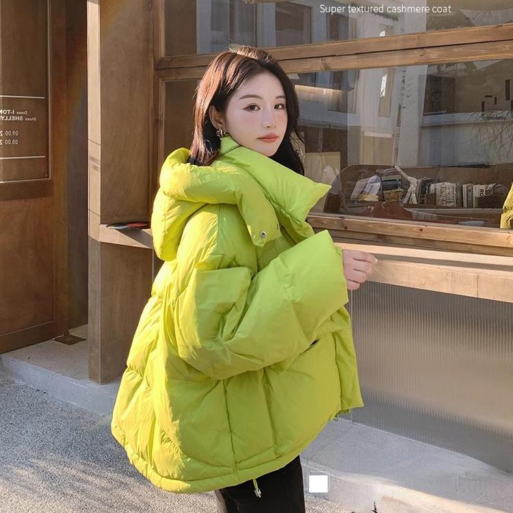 Согрейтесь с новым модным зеленым зимним пальто с капюшоном