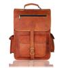 Brown Leather Men's Backpack Rucksack Bag Vintage Shoulder Laptop Messenger Bag