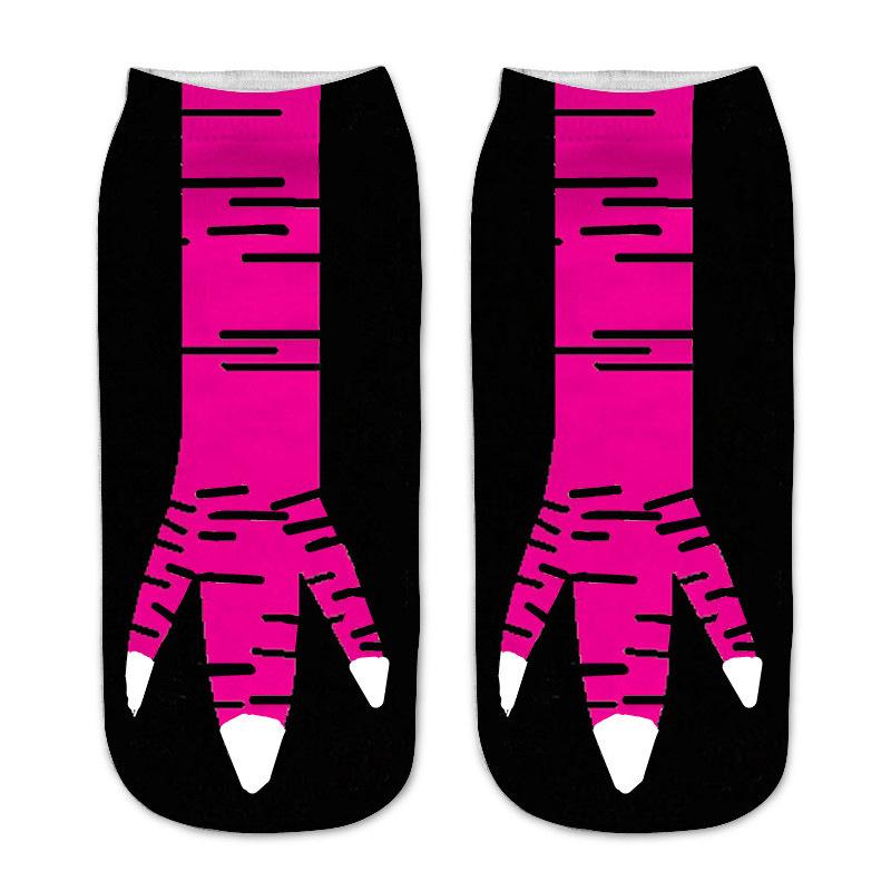 1 пара креативных 3D-печатных носков с куриными лапами, унисекс, короткие носки, мягкие удобные носки, забавный реквизит для косплея на Хэллоуин