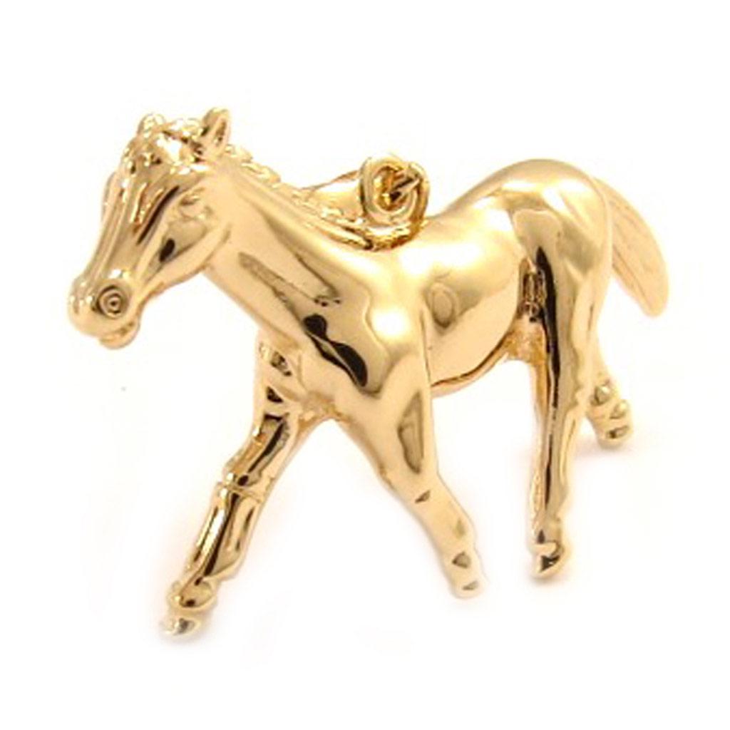 Les Trésors De Lily [L4391] - Позолоченный кулон «Лошадь» - 25x20 мм