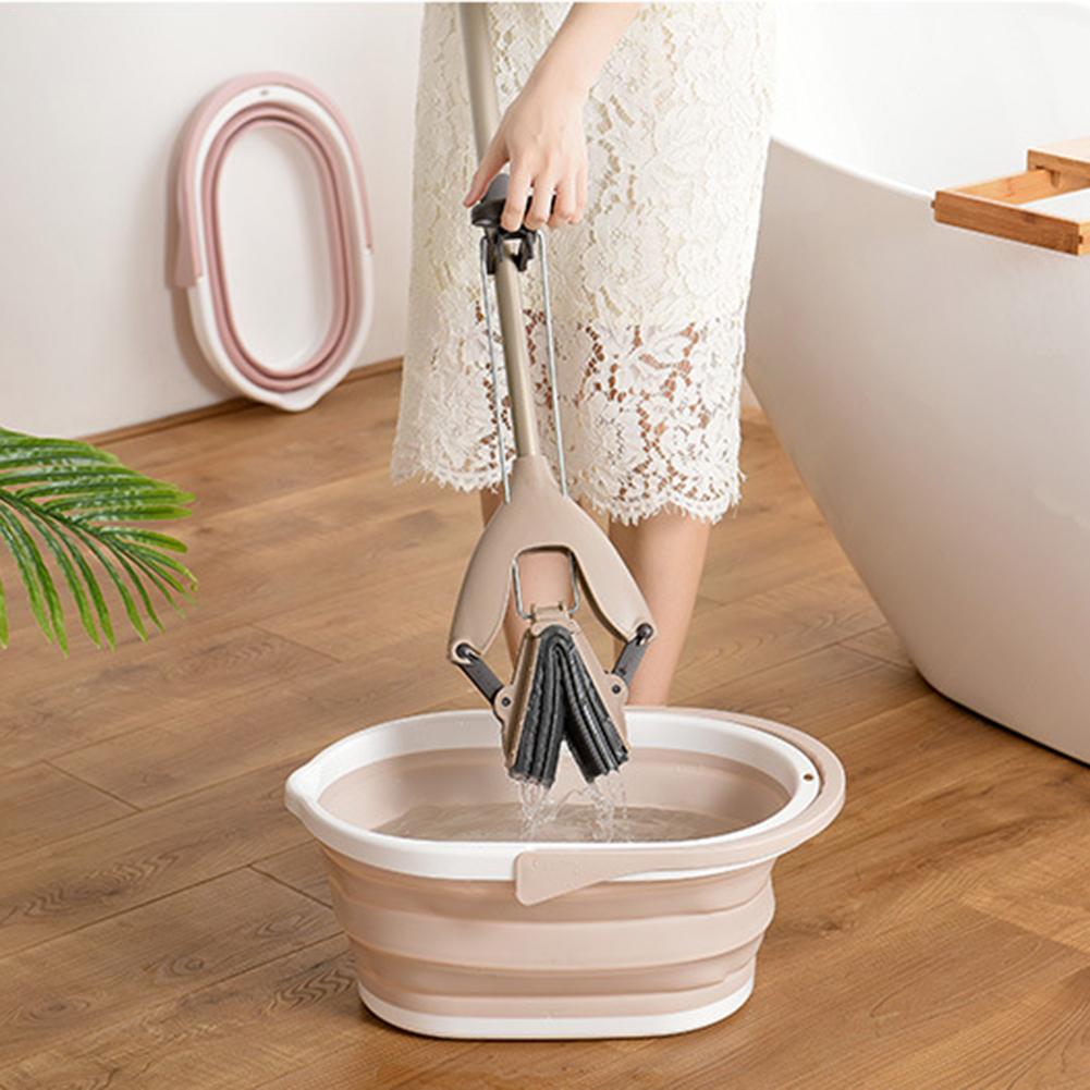 Portable Folding Car Wash Bucket Foldable Mop Water Mop Bucket Household Large Thickened Plastic Storage Bucket