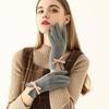 Anti-slip Plush Driving Gloves Bowknot Elasticity Soft Gloves Gift Winter Women Gloves  Snowboard