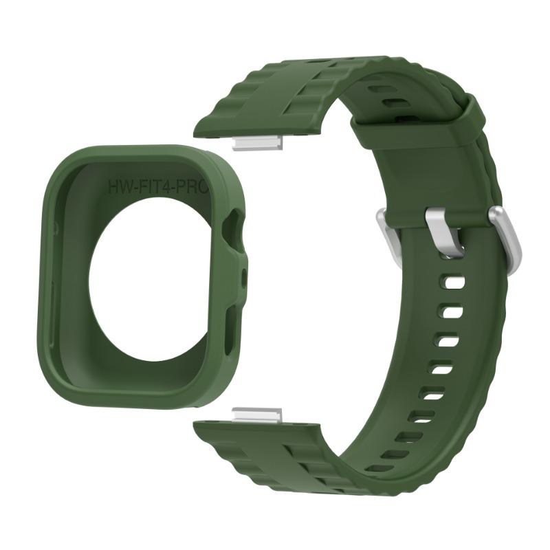 Силиконовый чехол+ремешок для Huawei Watch Fit 4 Pro Удобный Комфортный Дышащий ремешок