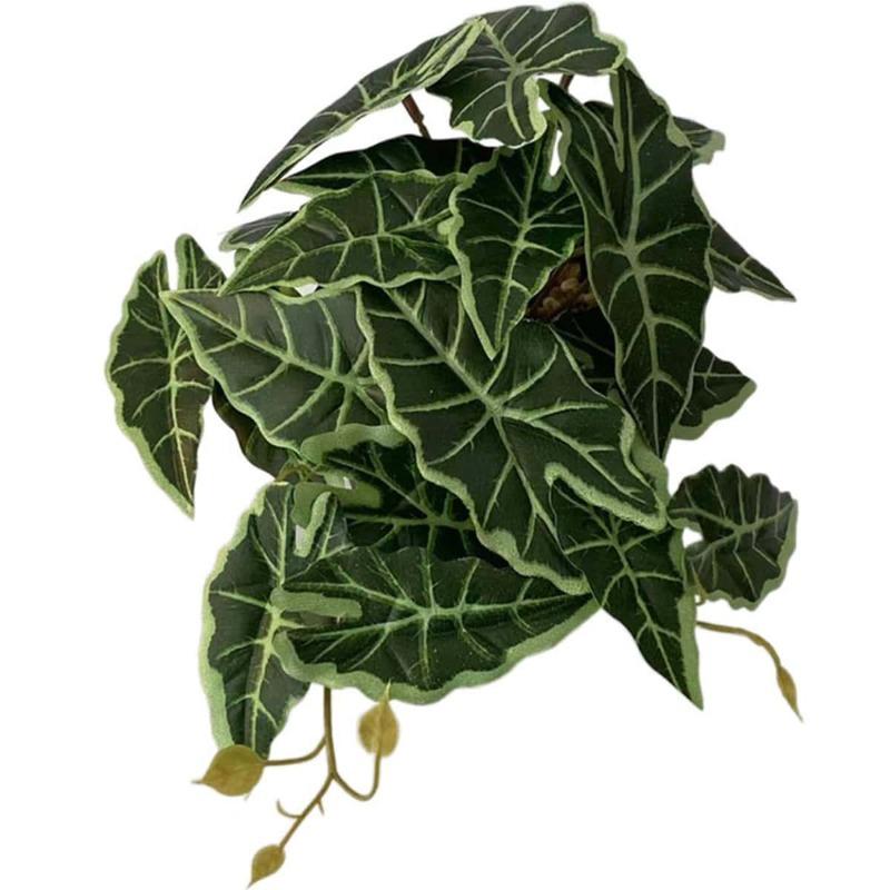 2 шт. искусственные растения лоза черепаха задний лист бегония настенный цветок ротанг зеленая трава в горшке домашний балкон садовый декор