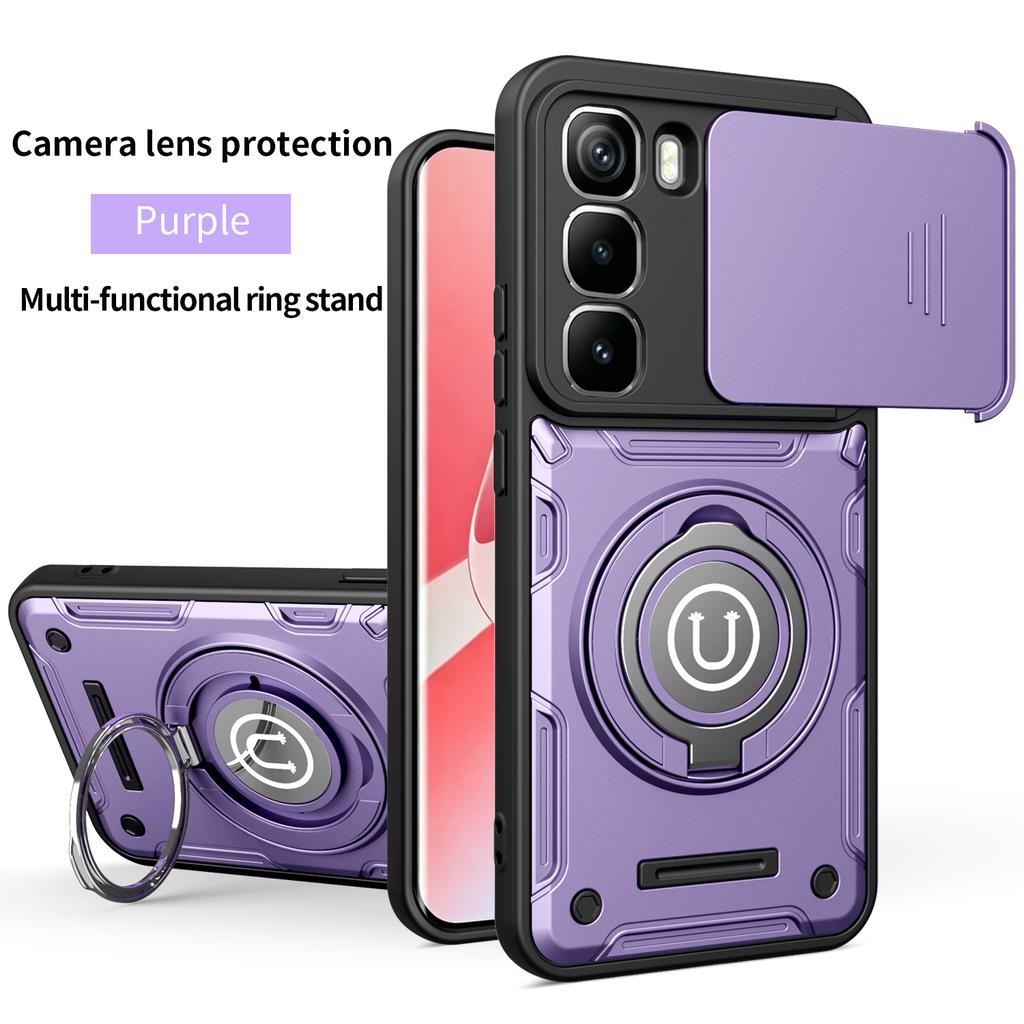 Для Infinix Hot 60i 4G Чехол Infinix Hot 60 Обложка hot60i Магнитный Бронированный Чехол с Держателем-кольцом Чехол с поддержкой Magsafe Беспроводной Зарядки