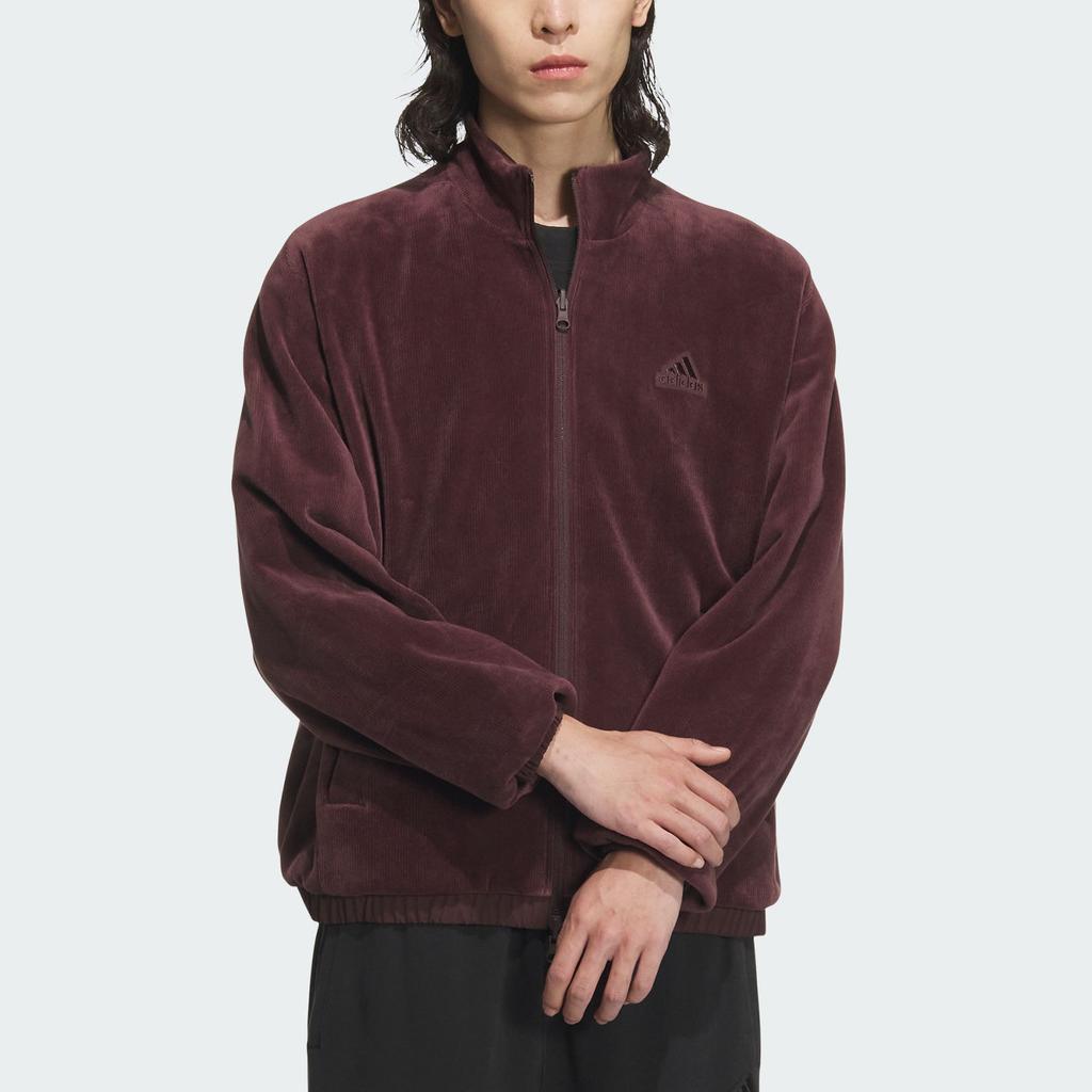 adidas FW24 Теплая тканая серия Модная двусторонняя спортивная повседневная куртка Унисекс Куртка темно-серо-коричневая JI6655