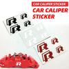 2026 Hot For VOLKSWAGEN VW 4Pcs Car Caliper Stickers Brake Wheel Hub Decals for Volkswagen VW GTI Rline Polo Golf Passat Tiguan 
