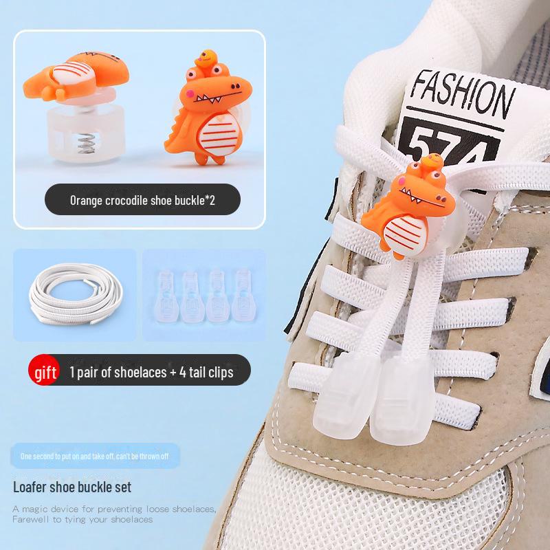 Детская пряжка для обуви без завязок с рисунком из мультфильма - декоративная застежка-пружинка