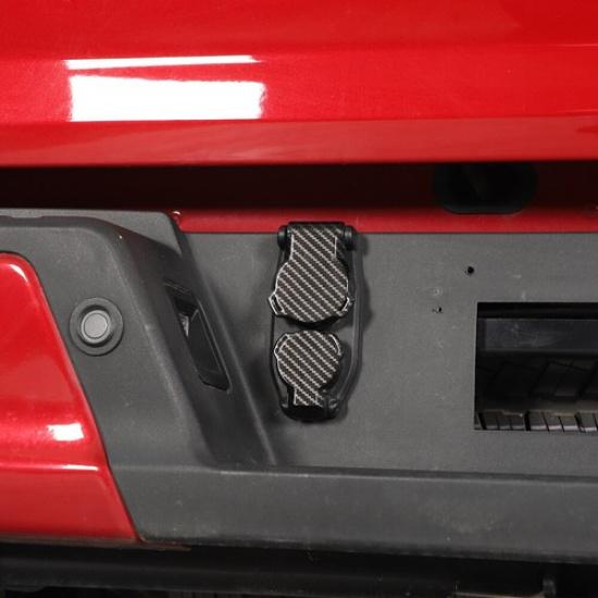 2x Carbon Fiber Trailer Power Outlet Cover Hitch Plug Trim for Ford F150 +