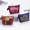 Lipstick Cosmetic Bag Clear Mesh Bag Small Item Bag Retro Color Card Bag Mini Coin Purse  Outdoor