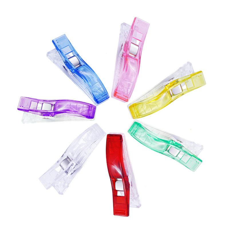 100 шт. Пластиковые зажимы для шитья DIY, для рукоделия, вязания крючком, для одежды, зажимы разных цветов, для крепления, для квилтинга