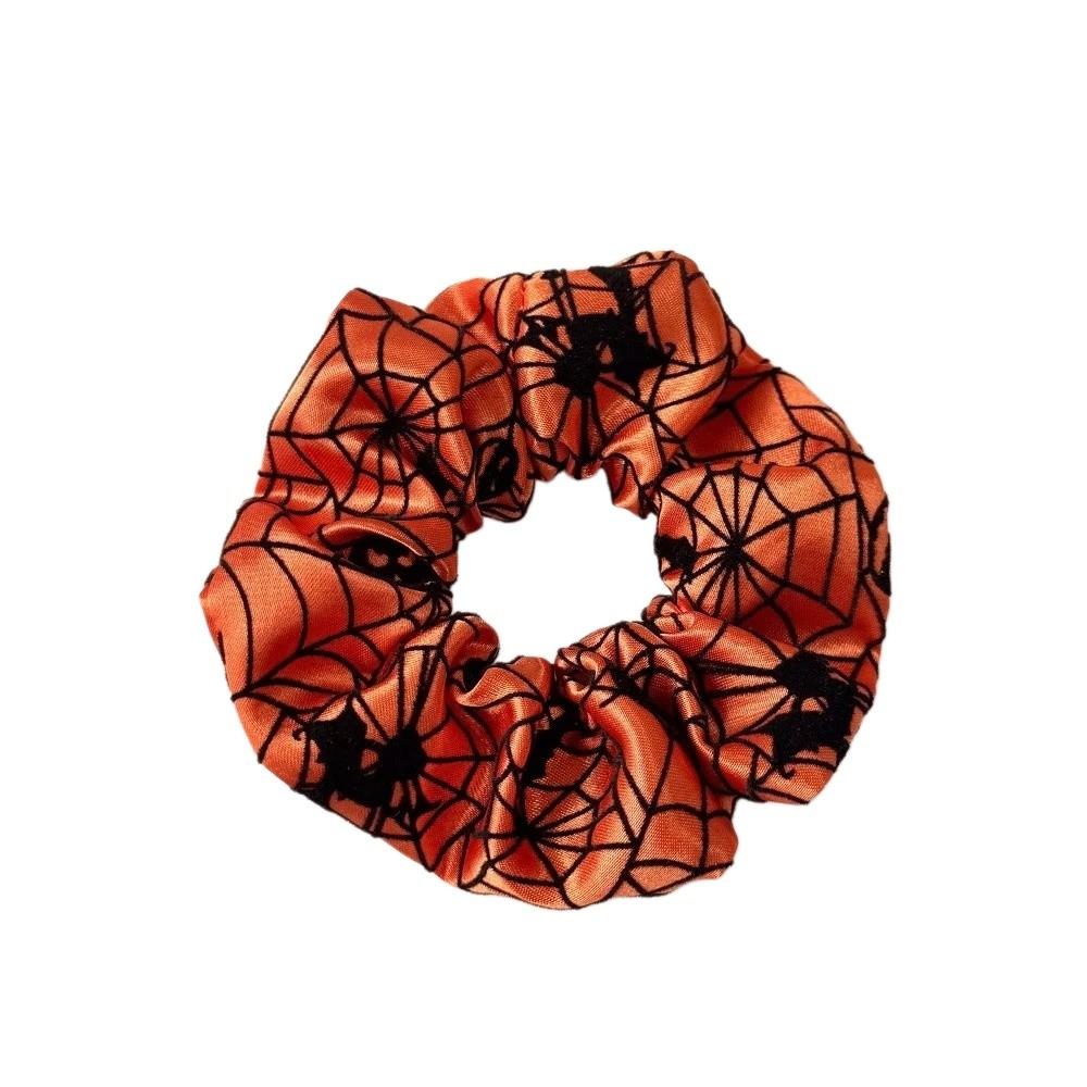 Bat Pumpkin Hair Clip Gothic Halloween Scrunchie Fashion Spider Web Hair Bow Wedding