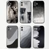 Черно-белый минималистичный цветной чехол для телефона IPhone 17 Air 16 15 14 13 Pro Max 11 12 Черный силиконовый чехол