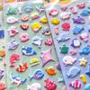 4 шт. 3D объемные наклейки Мультяшные животные для детей DIY Декор Награды в детском саду Магазин BulingBulingStickers