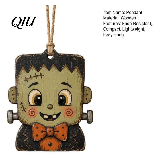 Легкий Праздничный Набор для Подвешивания Хэллоуин Деревянный Декор, Винтажные Подвески-Призраки и Тыквы, Мультяшные Украшения с Высококачественной Печатью