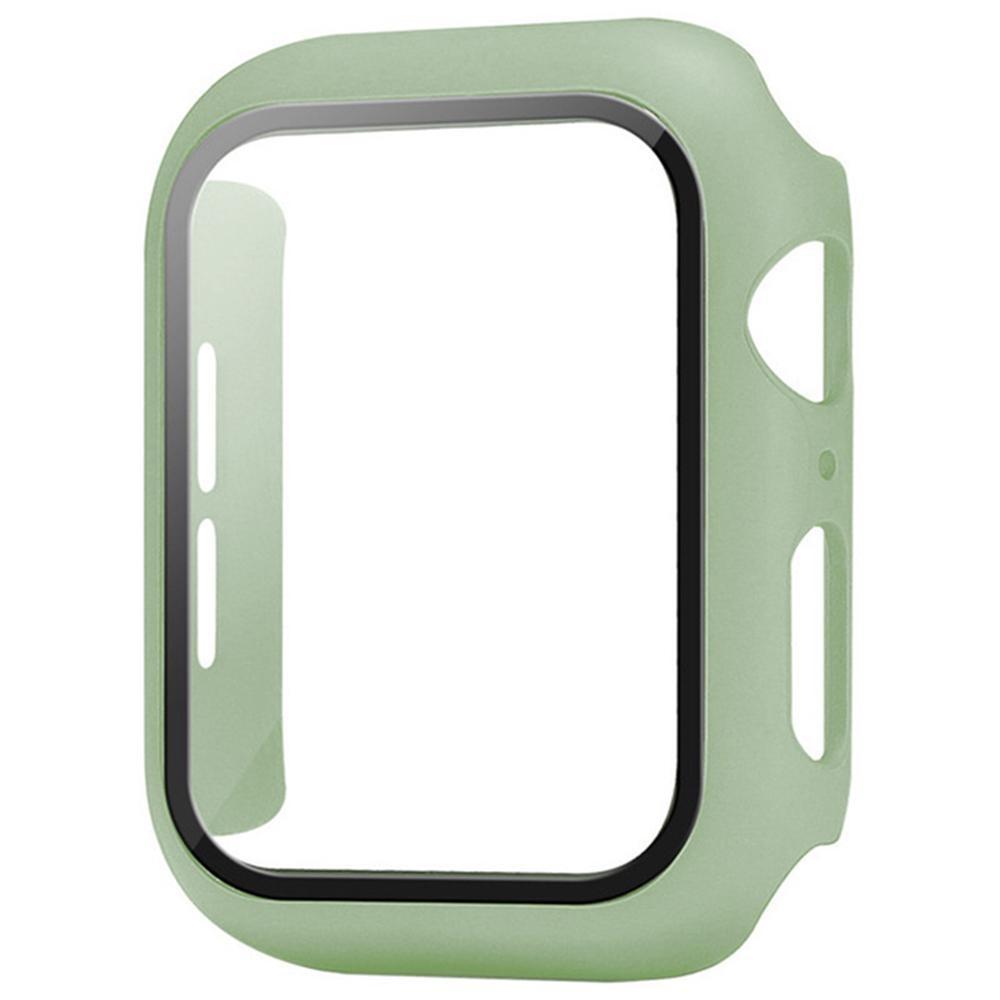 Пленка с чехлом из ПК для Apple Watch Ultra 9 8 7 49 мм 41 мм 45 мм SE 6 5 4 3 2 1 40 мм 44 мм 42 мм 38 мм Защитная пленка из закаленного стекла для экрана, бампер