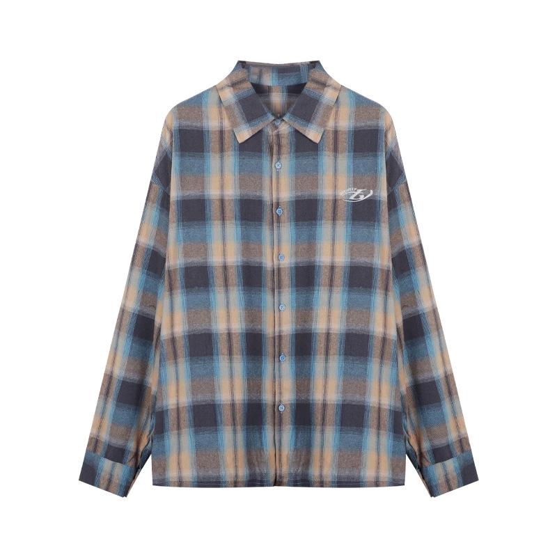 Женский кардиган с длинным рукавом в клетку ретро 2025