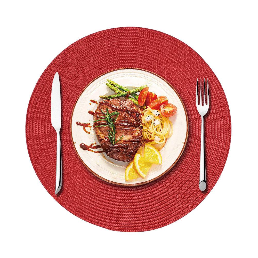 Round Woven Placemat Set - 38cm Heat Resistant & Eco-Friendly Coasters for Home