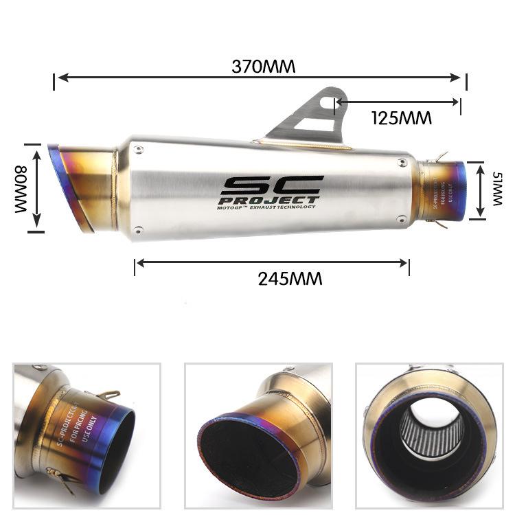 Ninja Z250 R6 CBR GSX1000 ZX6R R25R3R1 Motorcycle Sports Car Loud Exhaust System