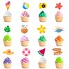 Summer Cake Party Toppers With Paper Flag Inserts Kids Birthday Prop Festival