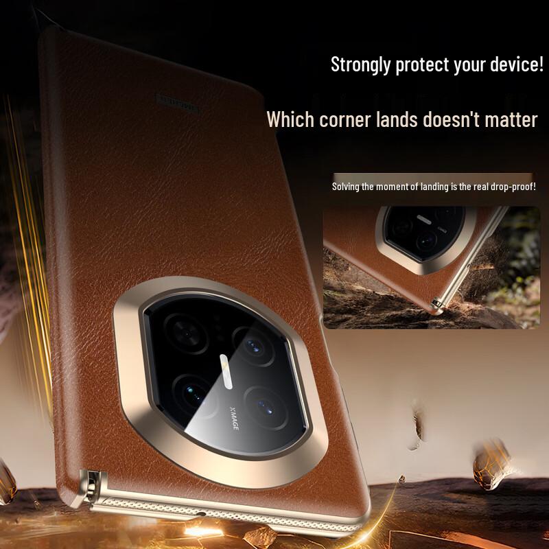 Магнитный чехол из натуральной кожи для складного телефона Huawei Mate X7