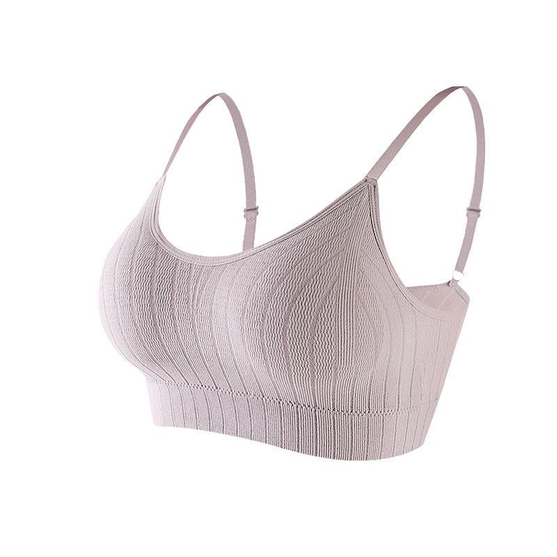 Women's Push-up Bra Elastic Gather Bra All-match Underwear Seamless Bra Wireless Solid Color Thickening Underwear