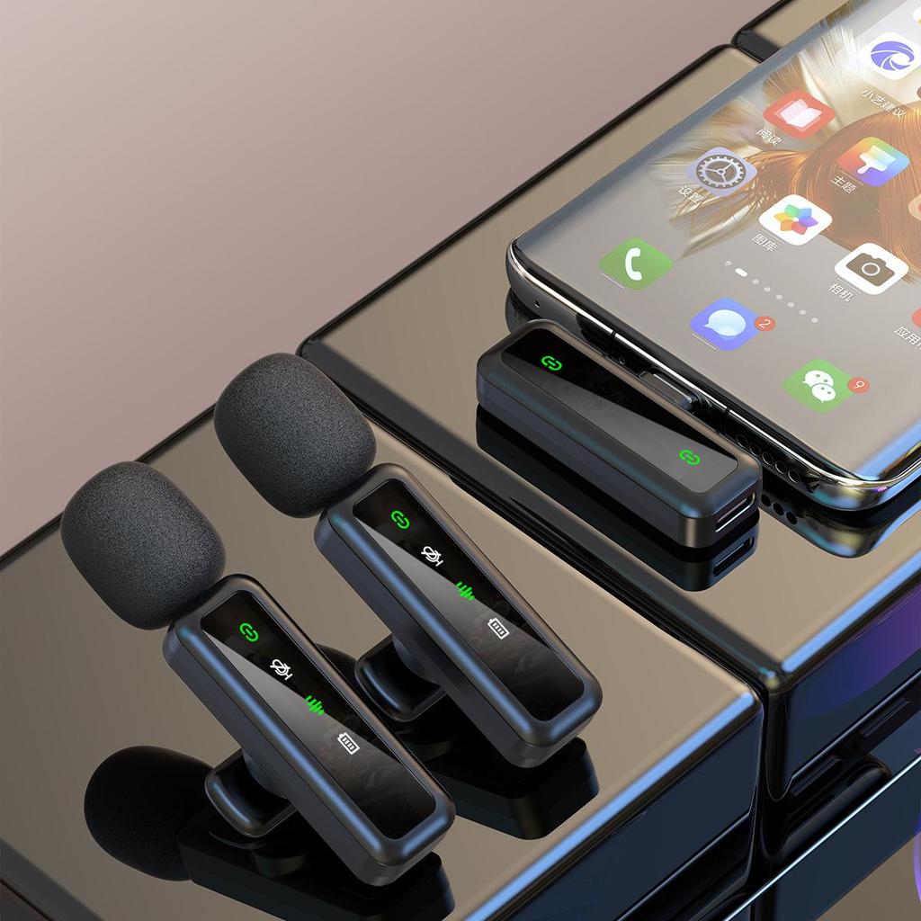 Мини-беспроводной петличный микрофон Bluetooth для мобильных устройств и компьютеров, для прямых трансляций