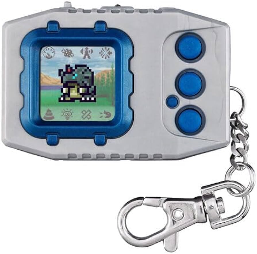 BANDAI Digital Monster Digimon Pendulum Color Vpet Japanese Version - Nature Spirits, Original Silver Blue
