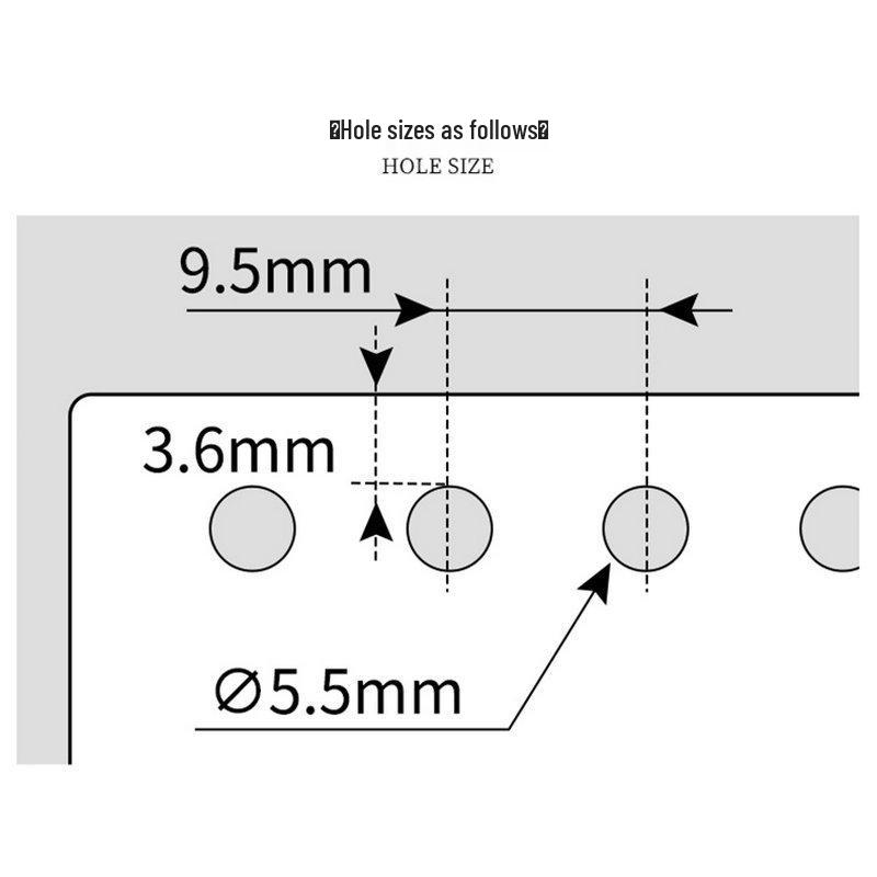 19mm 30-Ring A4 Binder, 5-Hole Plastic B5 Clip, Detachable A5-20 Hole Notebook Ring