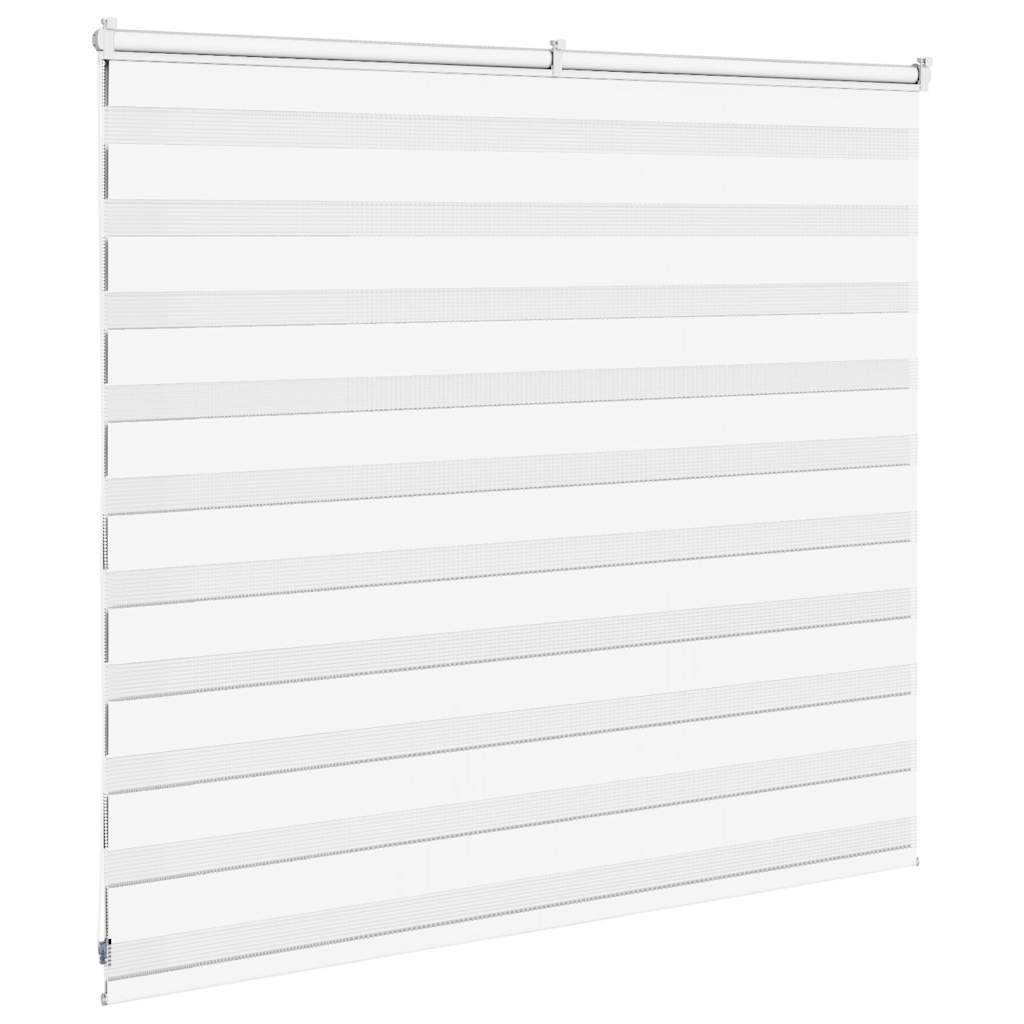 Double Zebra Roller Blind White 160x100 cm Fabric Width 155.9 cm Polyester