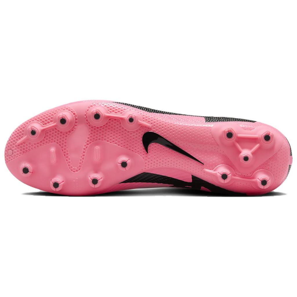 Nike Mercurial Vapor 15 Lightweight Comfortable HG Soccer Shoes Unisex Soccer Shoes Pink Black DJ5602-601