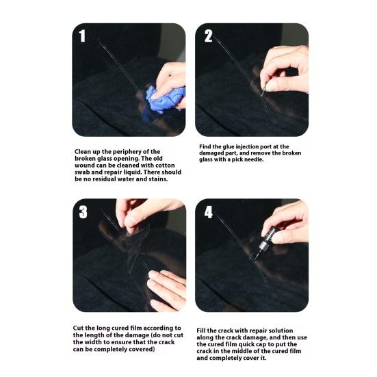 Automotive Repair Fluid Kit DIY Windshield Repair Resin Windshield Crack Repair Kit Car Glass Corrector Shatter Repair Glue