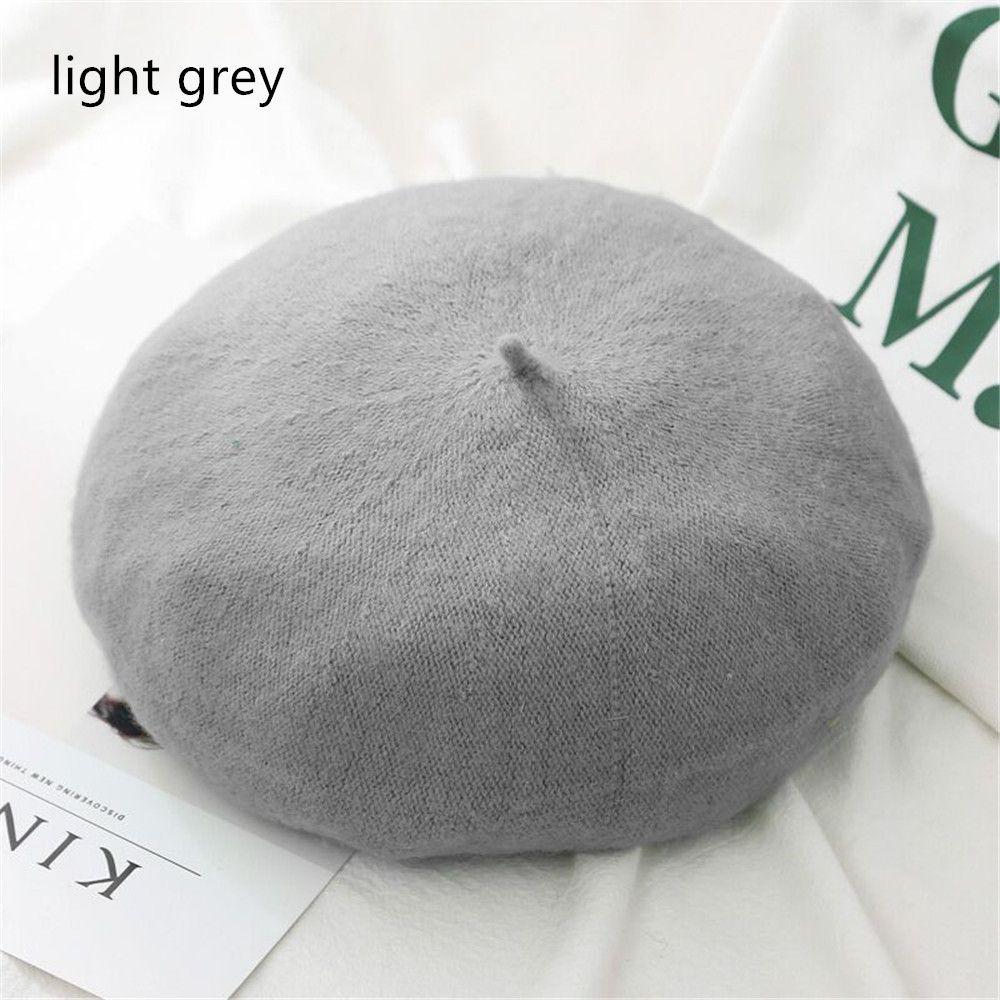 Women Wool Beret Hats Winter French Hat Girls Solid Color Fashion Autumn Winter Beret Hat For Women Flat Cap Hat Felt Berets