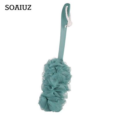 1 шт., длинная ручка, подвесная мягкая сетчатая задняя щетка для ванны, душа, скруббер, губка для ванной комнаты, щетка для душа