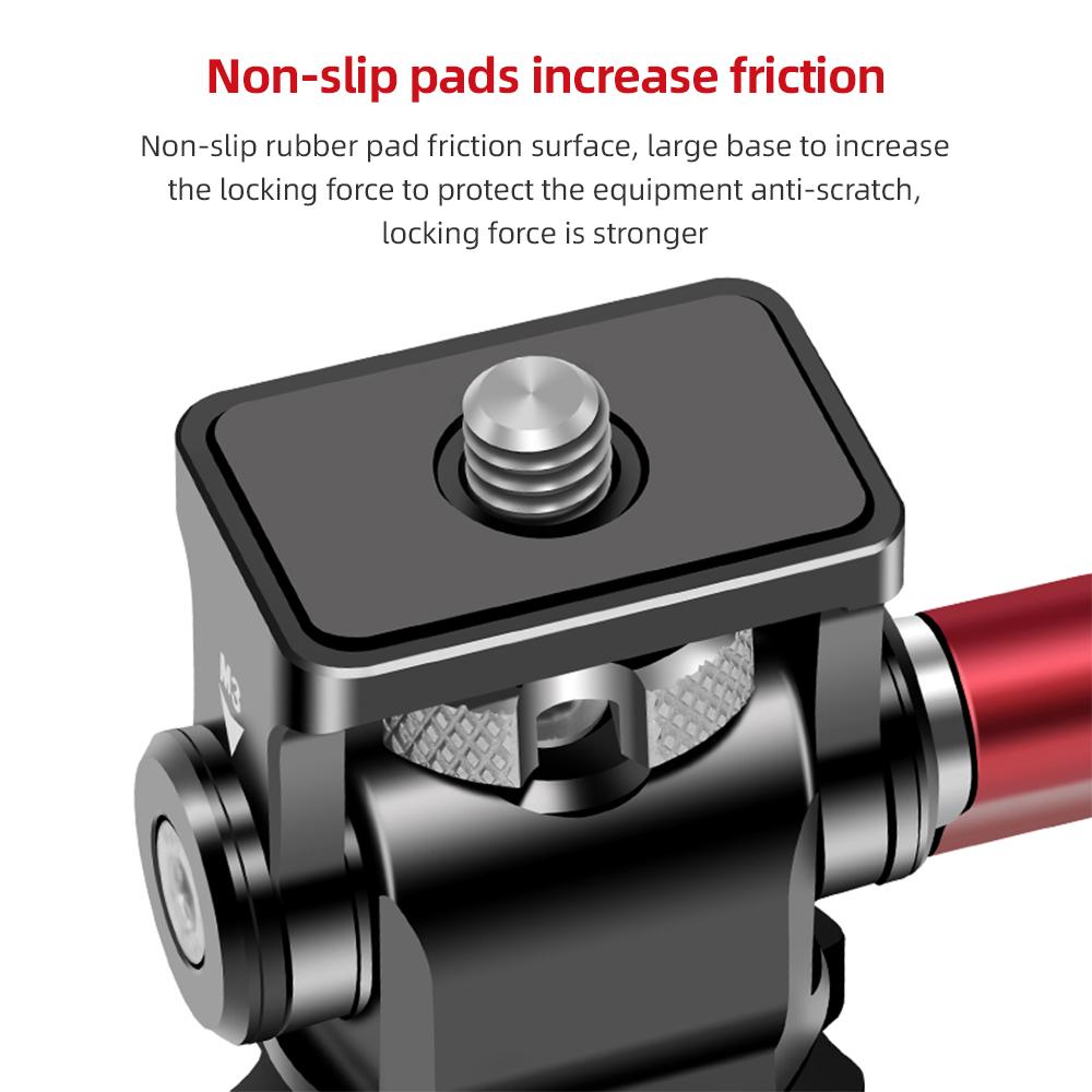 Camera Monitor Mount Cold Shoe Mount Adapter Aluminum Alloy with 1/4 Inch Screw for Mounting Camera