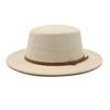 Мужская и женская парная шляпа британская классическая ретро шерстяная плоская шляпа большая шляпа с карнизом Lmn0110
