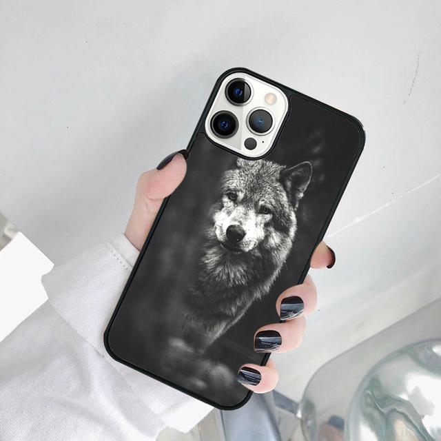 Animal The Wolf Howl Phone Case Cover For iPhone 16 15 14 SE 2020 XR XS 11 12 13 Mini Pro MAX Plus