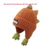 Cute Dinosaur Pullover Cap Windproof Plush Knitted Cap New Ear Protection Hat  2-6Y