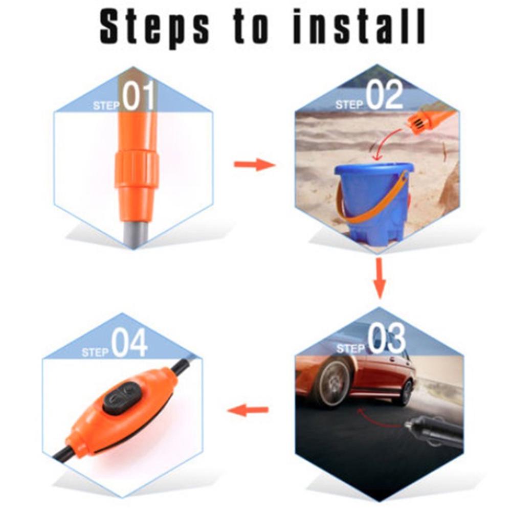 Электрический водяной насос для детей, 12 В, автомойка для кемпинга, пешего туризма, путешествий, уличный душевой комплект