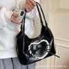 Fashion Texture Underarm Tote Bag Women's 2025 New Foreign Style Love Commuter Bag Large Capacity Commuter Shoulder Bag