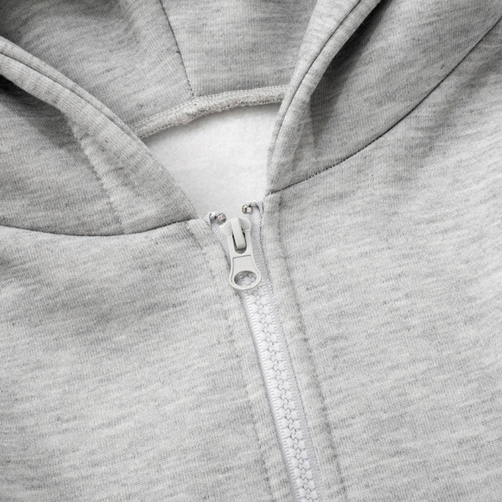 Solid Color Hoodies Women V Shape Long Sleeve Hooded Coat Soft Streetwear Cardigan  Spring